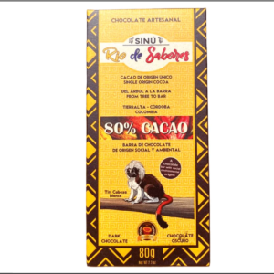 Barra de  Chocolate de 80% Cacao